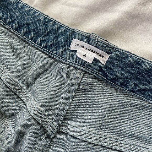 Good American Sky Blue Wide Leg Jeans - Picture 3 of 10